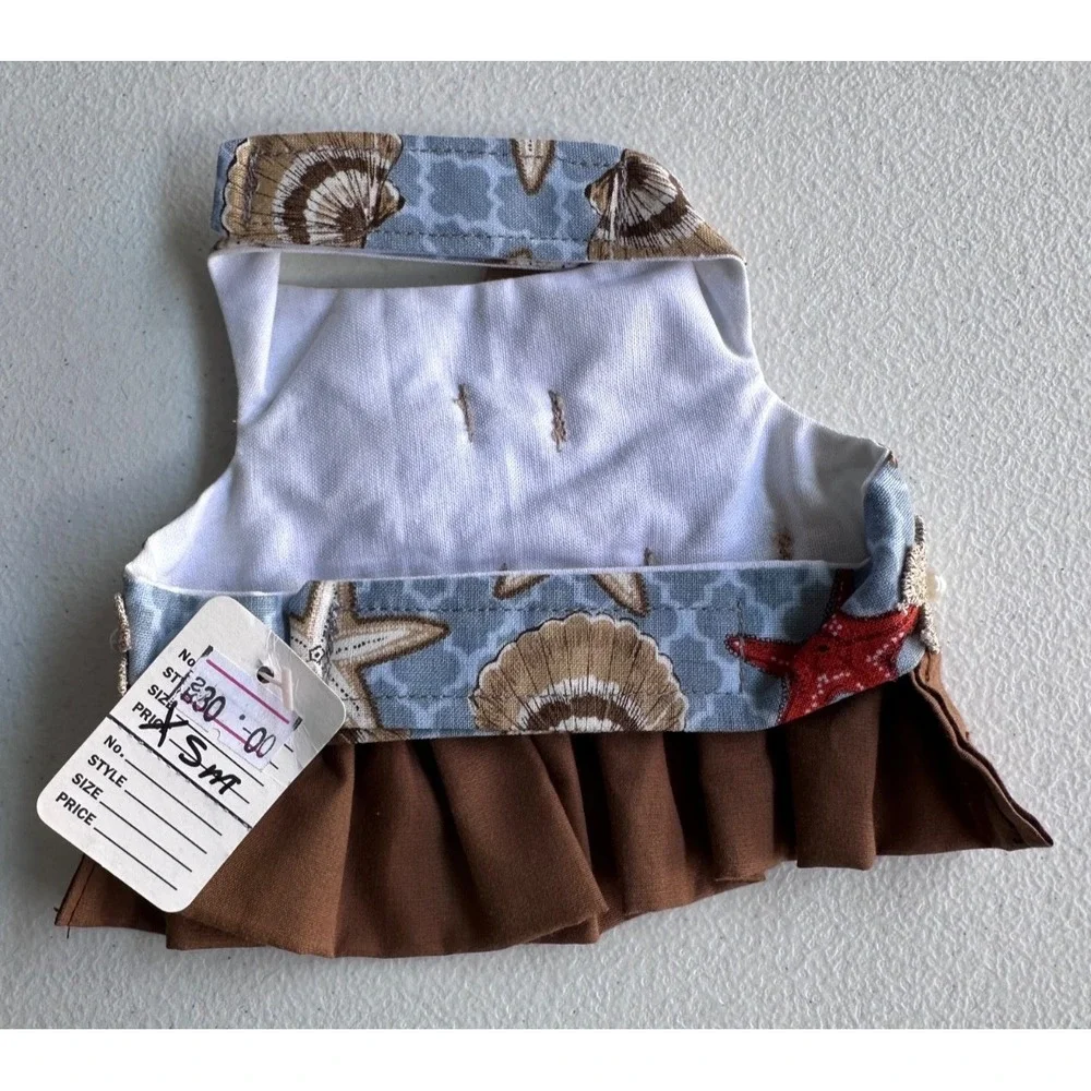 XS Small Dog Dress Brown Bow Skirt Puppy Cat Party Outfit Boutique‎ Glam Pet Paw